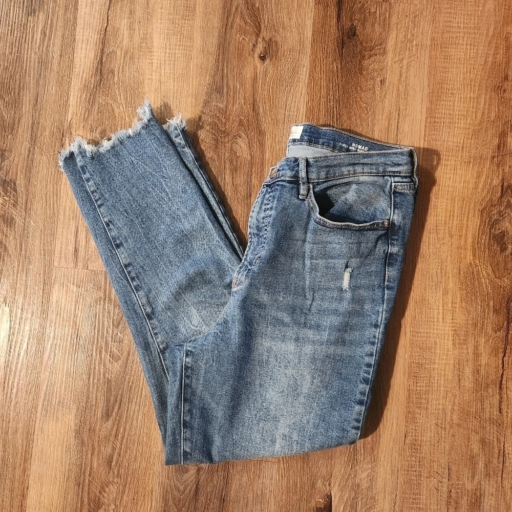 Nicole Miller New York Nomad Super High Rise Straight Denim Jeans Size 12 - Picture 3 of 15